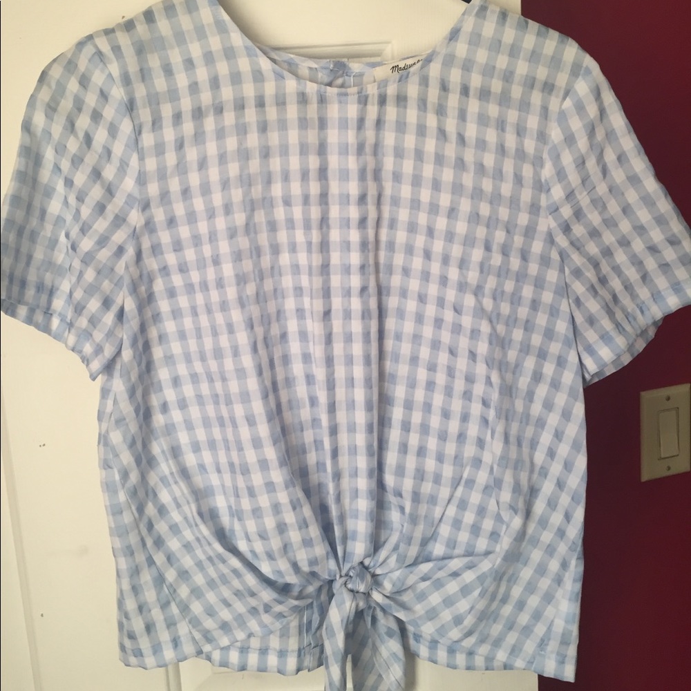 Madewell gingham blouse